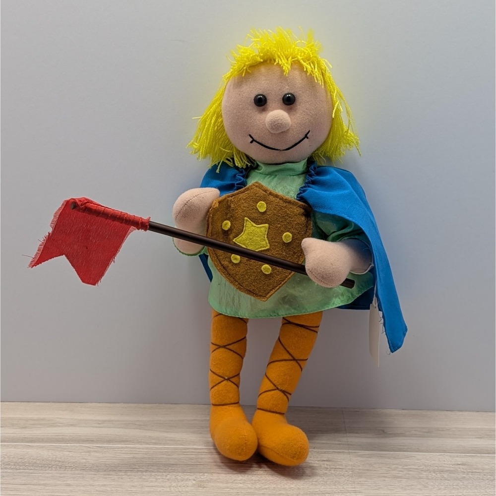 Vintage 1997 Sugar Loaf Plush Knight Figure Rare Medieval Collectible W/ Shield